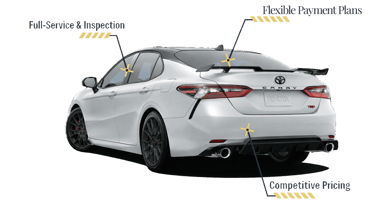 Car image with infographic